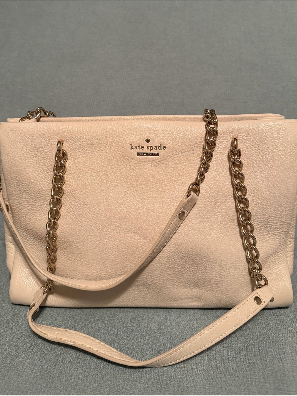 Kate Spade New York Leather Shoulder Bag - Cream